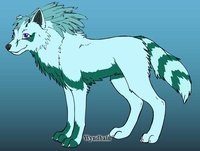 Mi Reference by Miamay - wolf, canine, lupine, feral, markings, blue hair, female/solo, female solo