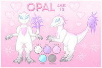 Opal Ref by CherryBl0ss0m - female, dinosaur, dino, blind, utahraptor