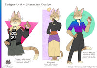 Zadgerford - Character Design by zadgerford - cat, fursona, reference, character design