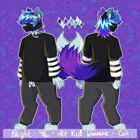 Night (ref) by planetkind - cat, feline, anthro, furry, emo, scene, fursona, referencesheet, furryart, anthroart, anthrofurry, furryanthro