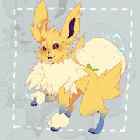 Static Cling by SpicyBaasil - female, pokemon, jolteon, pokesona, jumpluff, pokefusion