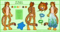 Izel by Shinigamiinochi - male, character sheet, jaguar