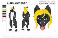 Ref Sheet: Liam Jameson (Default Form) by Lj092 - male, hybrid, folf, ref