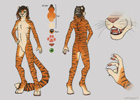 Liev by Shinigamiinochi - male, tiger, character sheet