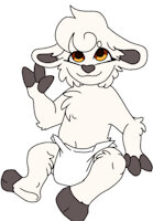 Dawn the sheep by Miguelthepupper - babyfur, diaper, female, toddler, sheep, big sister, waddler