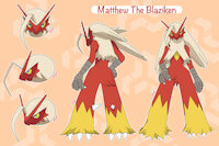 Matthew the Blaziken by RachelTheFictionkin - male, bird, pokemon, anthro, avian, fire, feathers, fighting, beak, nintendo, blaziken, original character, fan character, soulbond, bursyamo, plural, headmate, systemmate, plurality, rachelthefictionkin, alterhuman, rachelgardnerfictionkin, scute, matthew the blaziken