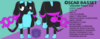 [Non-AI] Oscar Basset, Ice-Poison Variant by MajorLionhunk - dog, male, canine, pokemon, anthro, blue, black, cyan, hound, furry, canid, fakemon, nintendo, mammal, anthropomorphic, basset hound, blue fur, domestic dog, black fur, blue body, black body, poison type, ice type, variant, bluey, cyan fur, bluey (series), oscar basset