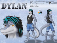 ref738/ Reference: Dylan (V2 Clothed) by darkgoose - male, commission, dolphin, sheet, ref, darkgoose, reference, sfw, rs, bottlenose dolphin