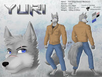 ref740/ Reference: Yuri (V2 Clothed) by darkgoose - wolf, male, commission, sheet, ref, canid, darkgoose, reference, sfw, direwolf, rs