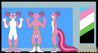 Citri Ref by CherryBl0ss0m - dragon, female, stripes, axolotl, fruit