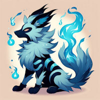 Blue Fire Arcanine (adopt) [open] by Bl4cky - male, pokemon, fire, arcanine