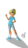 Tigera Shar by NikkiWolf315 - female, tiger, clean, tomboy, athlete