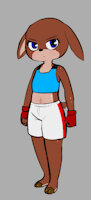 Camille by SamiChopTanuki999 - female, deer, fighter, full body, young teen, solo female, deer girl