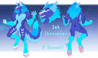 [REF] Iah Skyrunner by DevinWyldeheart - night, sky, male, reference sheet, werewolf, were, stars, design, character, lycan, ref, reference, celestial, lycanthrope, refsheet, therian, character reference, starry, ref-sheet, therianthrope, night sky