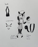 'Ello You by FriarsLantern - male, reference sheet, skunk, reference, femboy