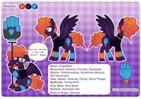 MLP Ponisona GingerBub by GingerMcFuzzleton - girl, woman, female, reference sheet, pony, ref sheet, mlp, pegasus, her, she, ref-sheet, referencesheet, pegasus pony, references, reference-sheet, pony oc, pegasister