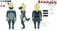 Baldanders Ref Sheet (SFW) by baldanders - male, hybrid, reference sheet, pokemon, anthro, clothes, hoodie, clothing, reference, seal, leopard seal, spats, manectric, stirrups, multiple poses