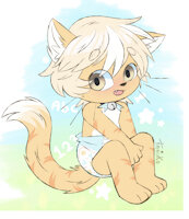 Meet the Cat! by LittleCheddar - diaper, cub, cat, male