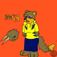 Patch  by Kainus666 - cute, cub, male, claws, wolverine, ref, hoodie, ref sheet, reference, patch