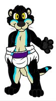 Ponder, the river otter by Ponder - diaper, cute, cub, male, adorable, otter, character sheet, simple