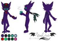 Chalky Reference and Bio by Violyte - male, pokemon, feral, dark, team, rocket, type, dungeon, m, oc, ghost, mystery, british, sableye, exploration, pmd, chalky