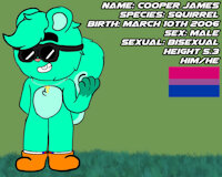 Brought This Character Since Year Ago by scottevilcheedew22 - boy, male, squirrel, teal, man, character sheet, shoes, oc, sunglasses, scottevilcheedew