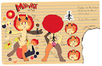 Mayday by ConmanWolf - dragon, female, character sheet, draconequus