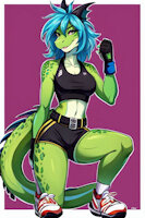 zari by irobot - dragon, female, lizard, trainer, race, irobot, zari, ai generated, ai art, ai assisted