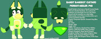 Bandit Peridot Ref! by MajorLionhunk - dog, male, reference sheet, canine, green, alien, anthro, furry, ref, canid, ref sheet, reference, mammal, anthropomorphic, fusion, domestic dog, gem, gemstone, hybrid species, peridot, heeler, bluey, steven universe, bandit heeler, gembiote