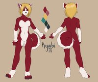 Kyuubi Simple Reference by Kyuubi - female, husky, canine, character sheet, simple design