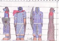 Hethkar Profile by BlitzWinters - wolf, male, hethkar, warshield, wolf's tail, scale armor, armor of the winter lord