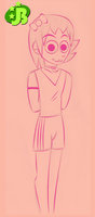 Barry Love sketch by BlueBreed - sketch, male, pink, love, human, femboy, barry, joybuzzer