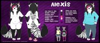 Alexis [Anthro] Reference by LexiPupcakes - female, wolf, chubby, stripes, emo, scene, sparkledog