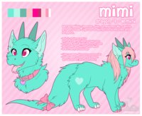 Mimi [Feral] Reference by LexiPupcakes - dragon, cute, female, kawaii, fluffy, fur