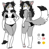 Zenia Reference by zenia - female, wolf, fat, chubby, plus size