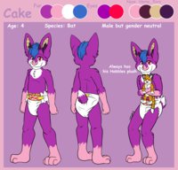 Cake Reference Sheet [Full View for HQ] by Cakethebat - babyfur, diaper, bat, baby, transgender, abdl, diaperfur, calvin and hobbes, hobbes, transgendered, calvinandhobbes, genderneutral