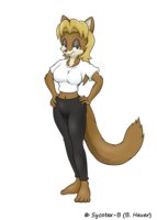 Bianca by SycotexB - woman, female, mink, character reference, character profile