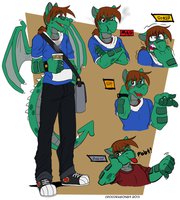 Josh by Crocdragon - dragon, male, character sheet