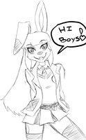 Chase the bunny 2013 by joykill - cute, bunny, male, rabbit, school, girly, crossdressing, chase, uniform, joykill, chase the bunny