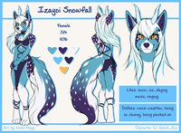 Izayoi Snowfall by MistyHusky84 - kitsune, female, snow, ice, deer, winter, fawn, kitsune/deer