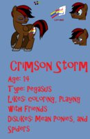 Crimson Strom by alomo34 - male, glasses, pony, color, my little pony, pegasus, my little pony friendship is magic, pegasus pony