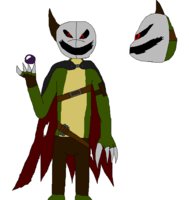 G2 big bad: Razael by gaki - male, mask, cape, villain, demonite