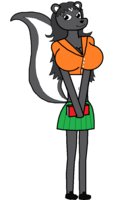 Bonnie Anne Skunk by skullzproductions - breasts, female, skunk, giant, tall, polecat, skunkette, f, bonnie, anne