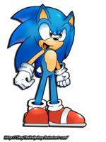 Sonic The Hedgehog(Archie Comic Style) by ShayTheHedgehog97 - fanart, male, hedgehog, digital, sonic, draw
