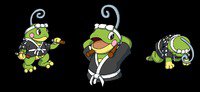 Dine, The Shrine prince by JubeiHero - male, tame, pokemon, frog, nunchucks, politoad