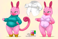 Fatima Valparaiso by DrJavi - female, fat, chubby, round, turtleneck, labcoat, viscacha