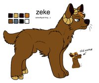 zeke ref by Reddywolf - male, zeke, cat/wolf/goat