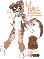 Yvee Reference by BURNINATOR - female, androgynous, shark, shepard