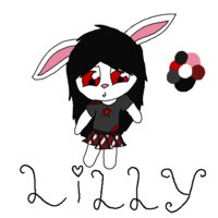 Lilly Rabbit ref by TheLittleShapeshifter - cute, bunny, female, kid, anthro, chibi, goth