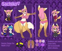 Sachiko by Sachi - female, panties, socks, underwear, leash, collar, stripes, fennec fox, gothic lolita, sailor fuku